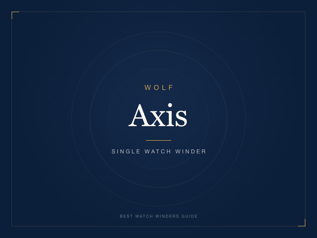 WOLF Axis single watch winder review, Best Watch Winders Guide