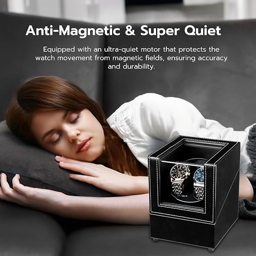 Mcbazel dual watch winder with LED lighting active