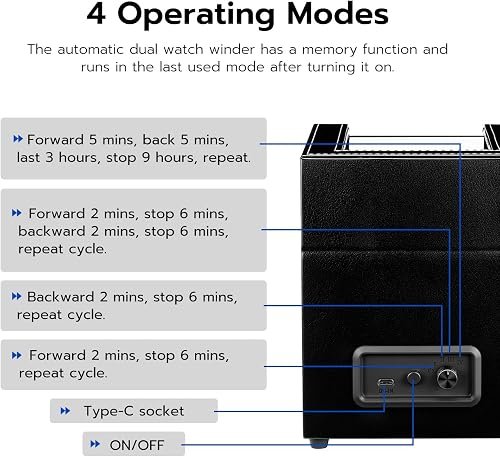 Mcbazel watch winder rotation mode control panel