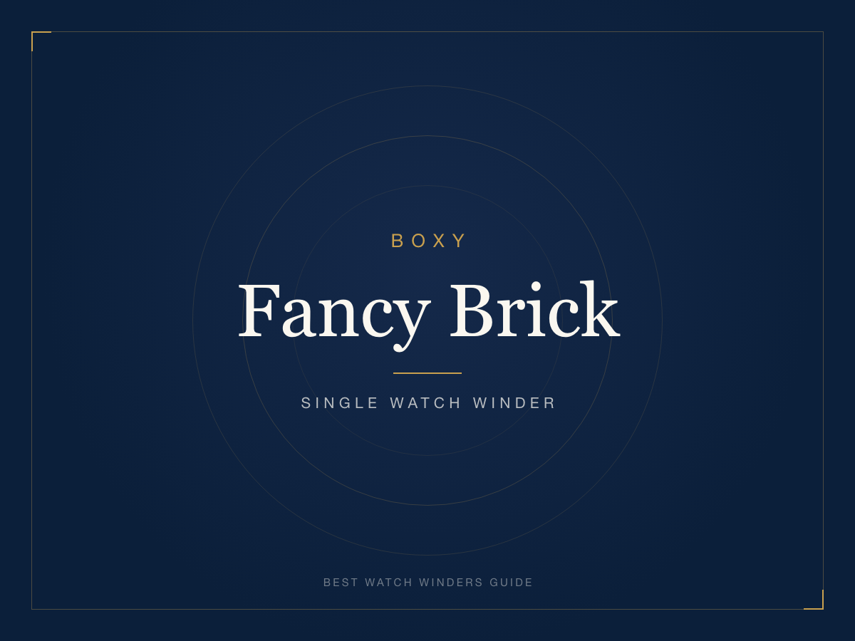Boxy Fancy Brick single watch winder review, Best Watch Winders Guide