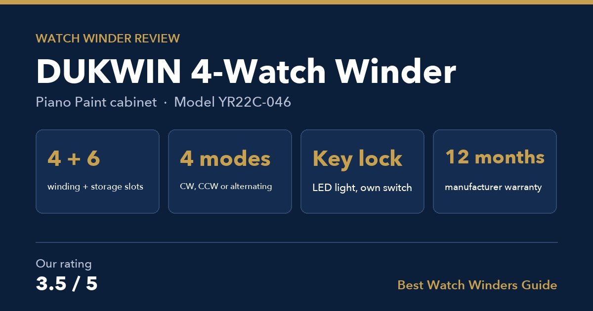 DUKWIN 4-watch winder spec card